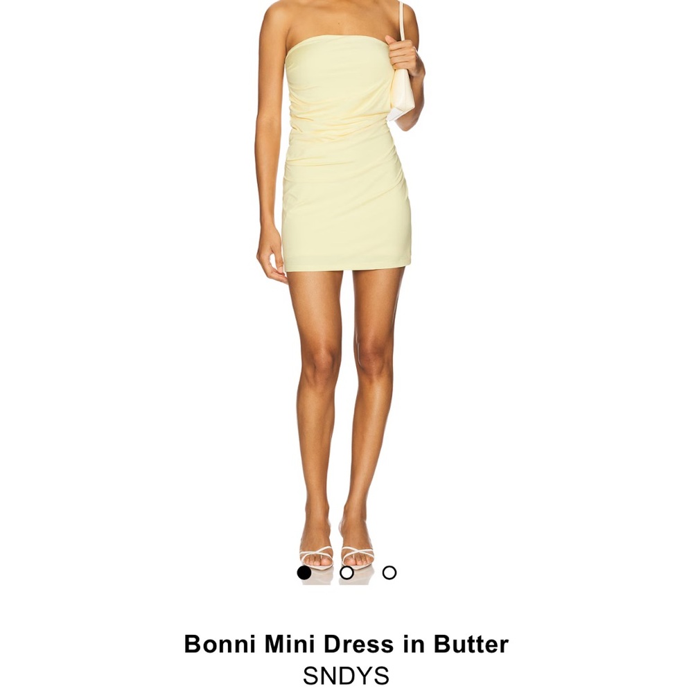 Yellow Strapless Mini Dress